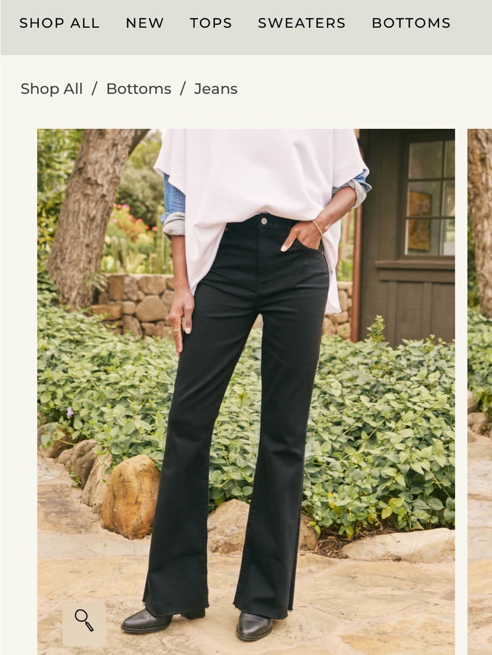 Frank & Eileen Black Flare Jeans